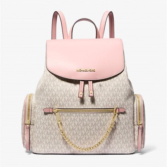 NWT Michael Kors Jet Set Large Logo Backpack - Picture 1 of 5